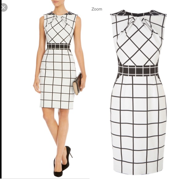 karen millen pleated hem bodycon dress